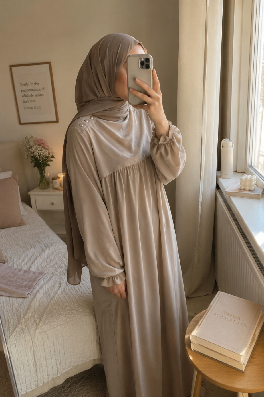 Detachable shawl detail